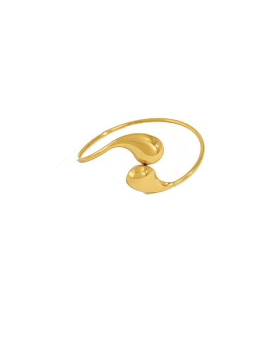 Golden Smooth Water Drop Hip-Hop Band Bangle