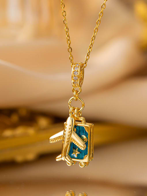 Golden Travel Charm Necklace