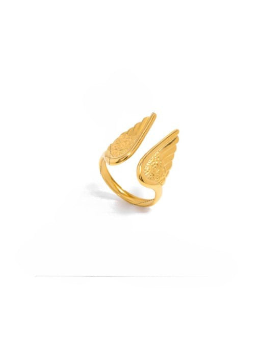 Golden Wing Hip-Hop Band Ring