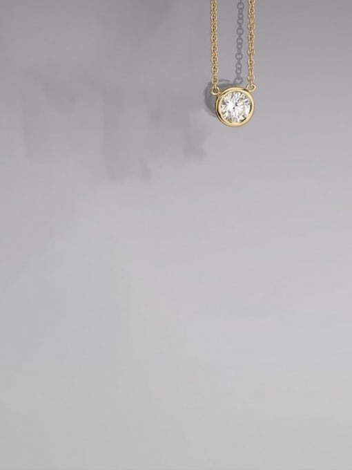 Round Opal Minimalist Necklace
